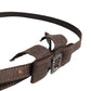 Ermanno Scervino Dark Brown Wool Bow Embellished Buckle Belt