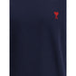 Ami Paris Blue Cotton Sweatshirt
