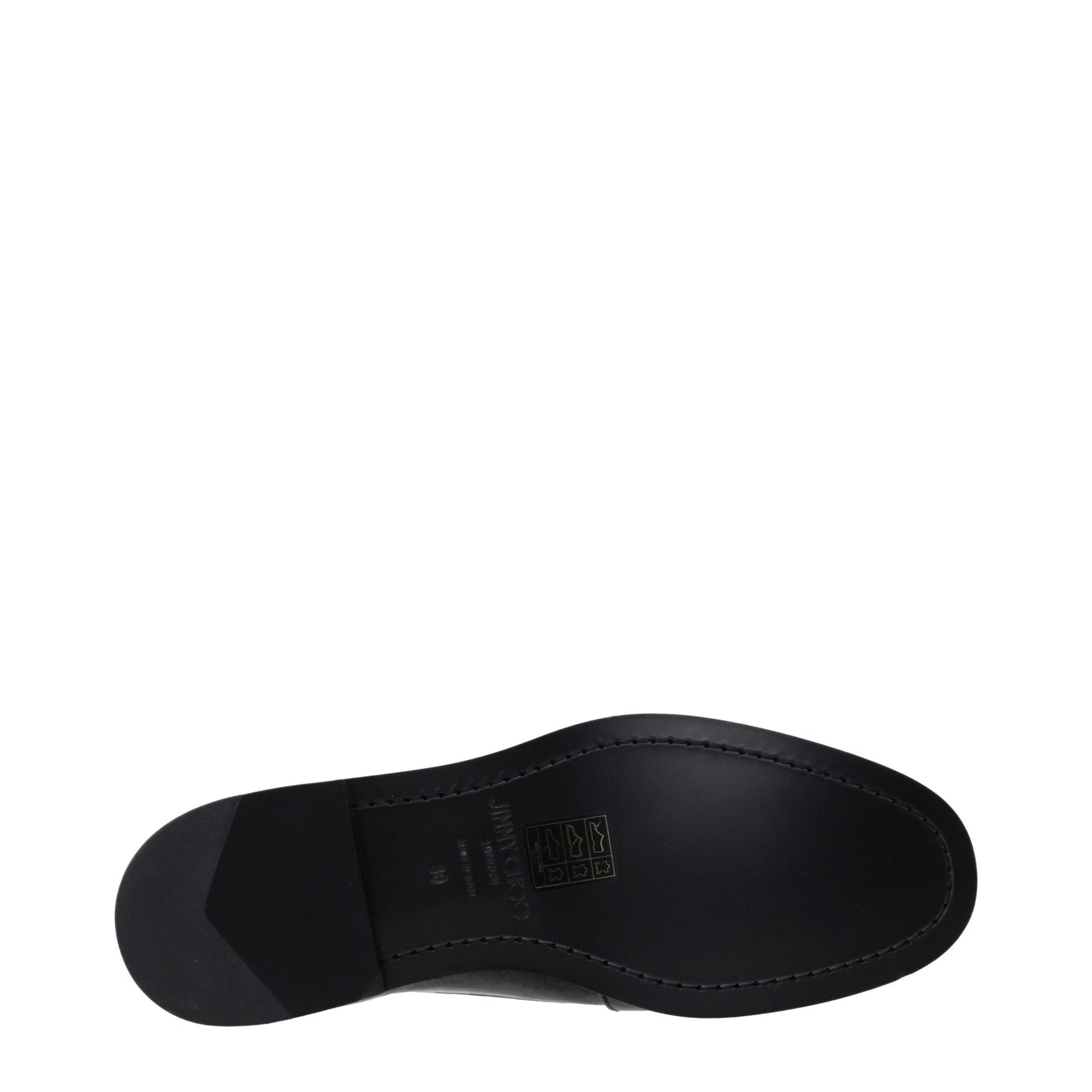 Jimmy Choo Black Leather Slip-On Loafers
