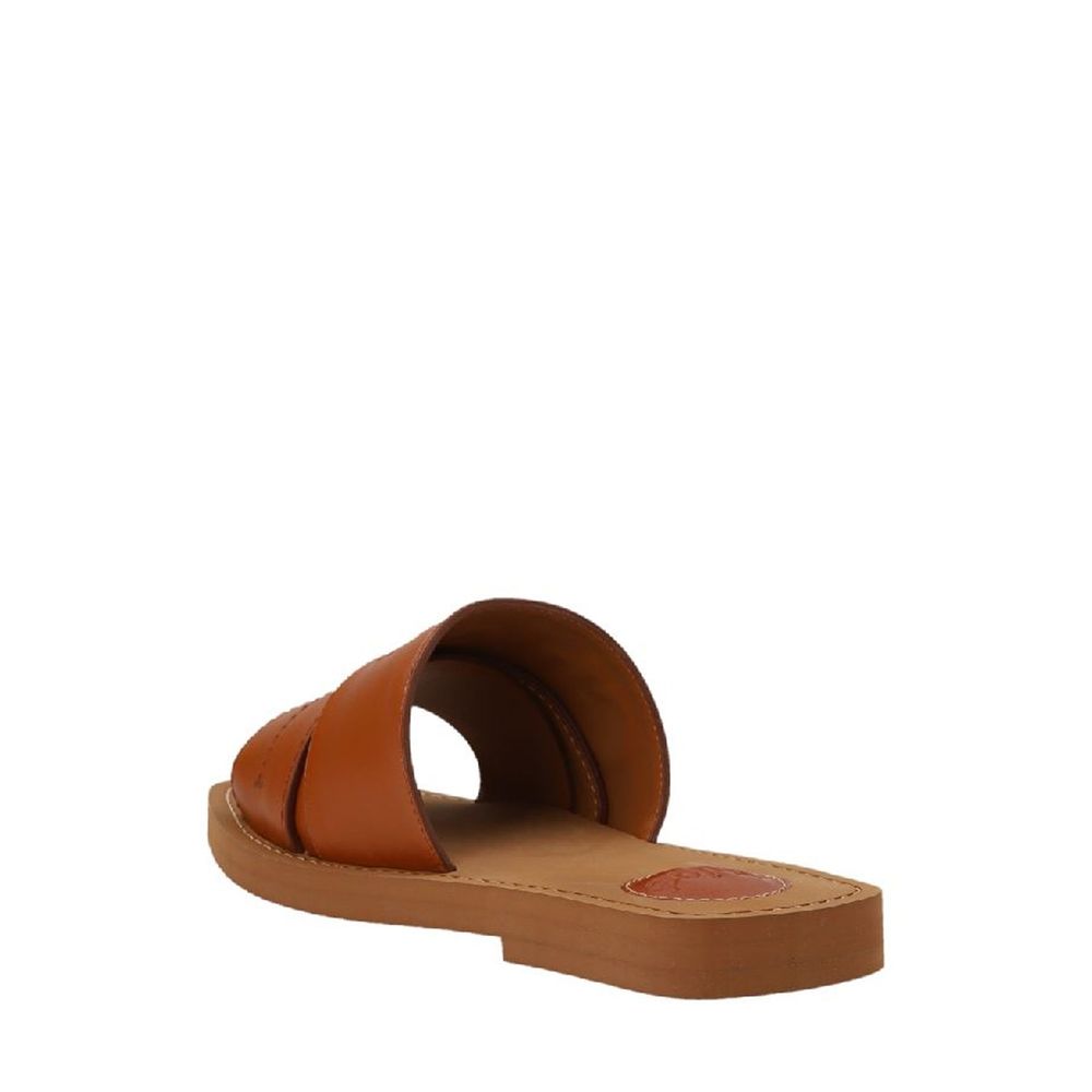 Chloé Brown Calfskin Sandals