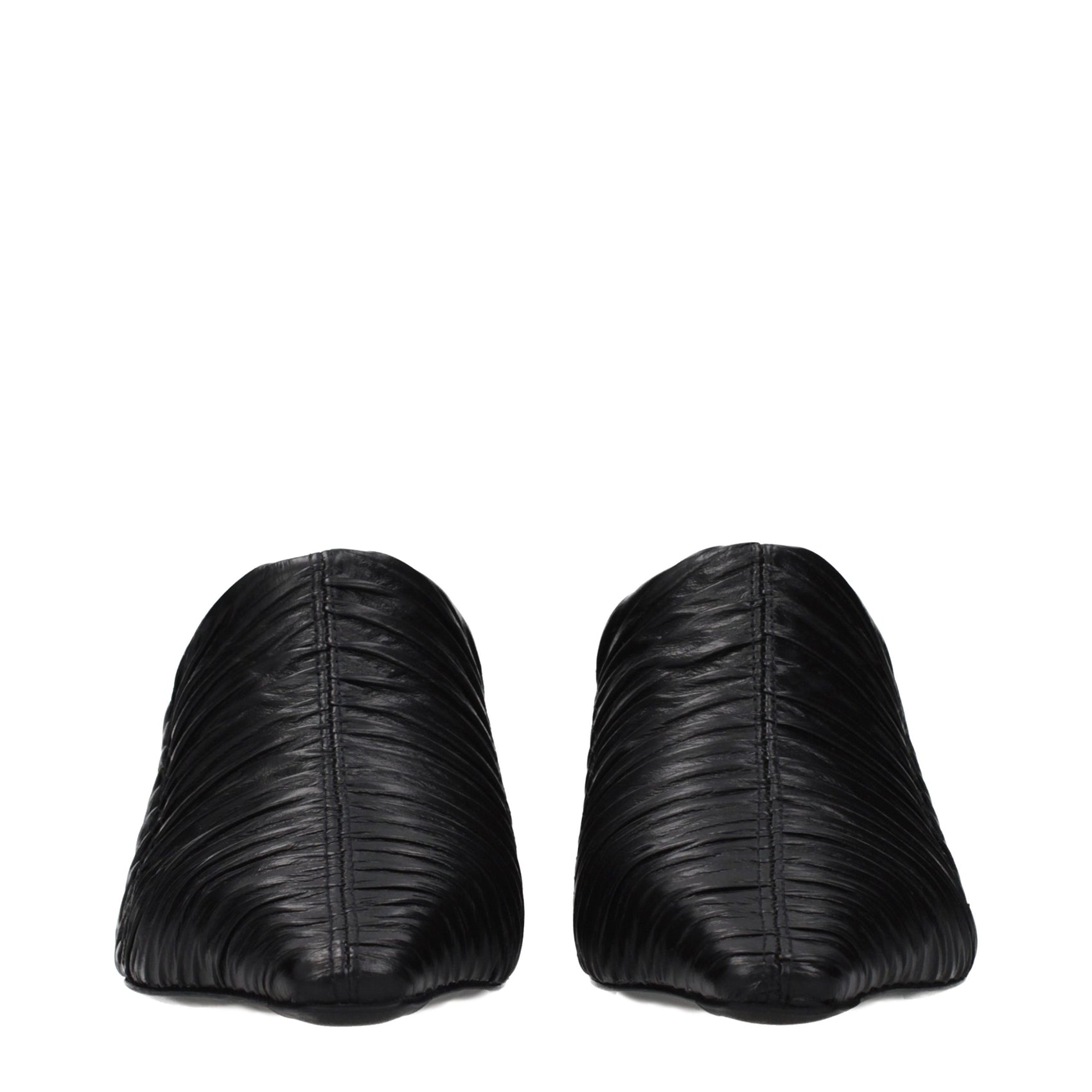 Jimmy Choo Black Leather Mid Heel Pumps