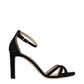 Jimmy Choo Black Leather Stiletto Heel Sandals