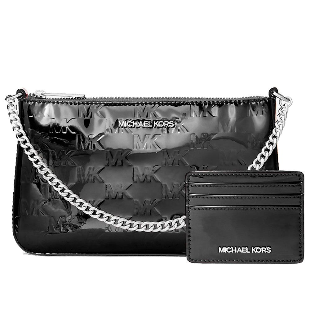 Michael Kors Black Canvas Clutch Bag