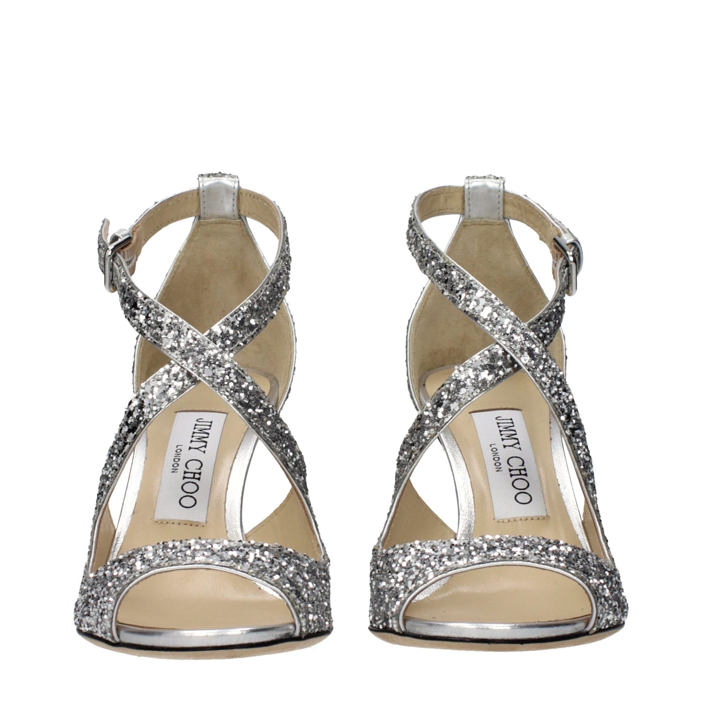 Jimmy Choo Gray Plastic Strap-On Sandals