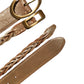 Ermanno Scervino Brown Leather Braided Metal Buckle Belt