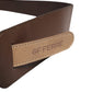 GF Ferre Brown Genuine Leather Logo Wide Waist Women Belt