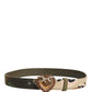 Dolce & Gabbana Green Camouflage Devotion Metal Buckle Belt