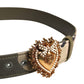 Dolce & Gabbana Green Camouflage Devotion Metal Buckle Belt
