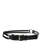 Dolce & Gabbana Black Exotic Leather Silver Metal Buckle Belt