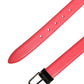 Dolce & Gabbana Pink Calf Leather Silver Metal Buckle Belt