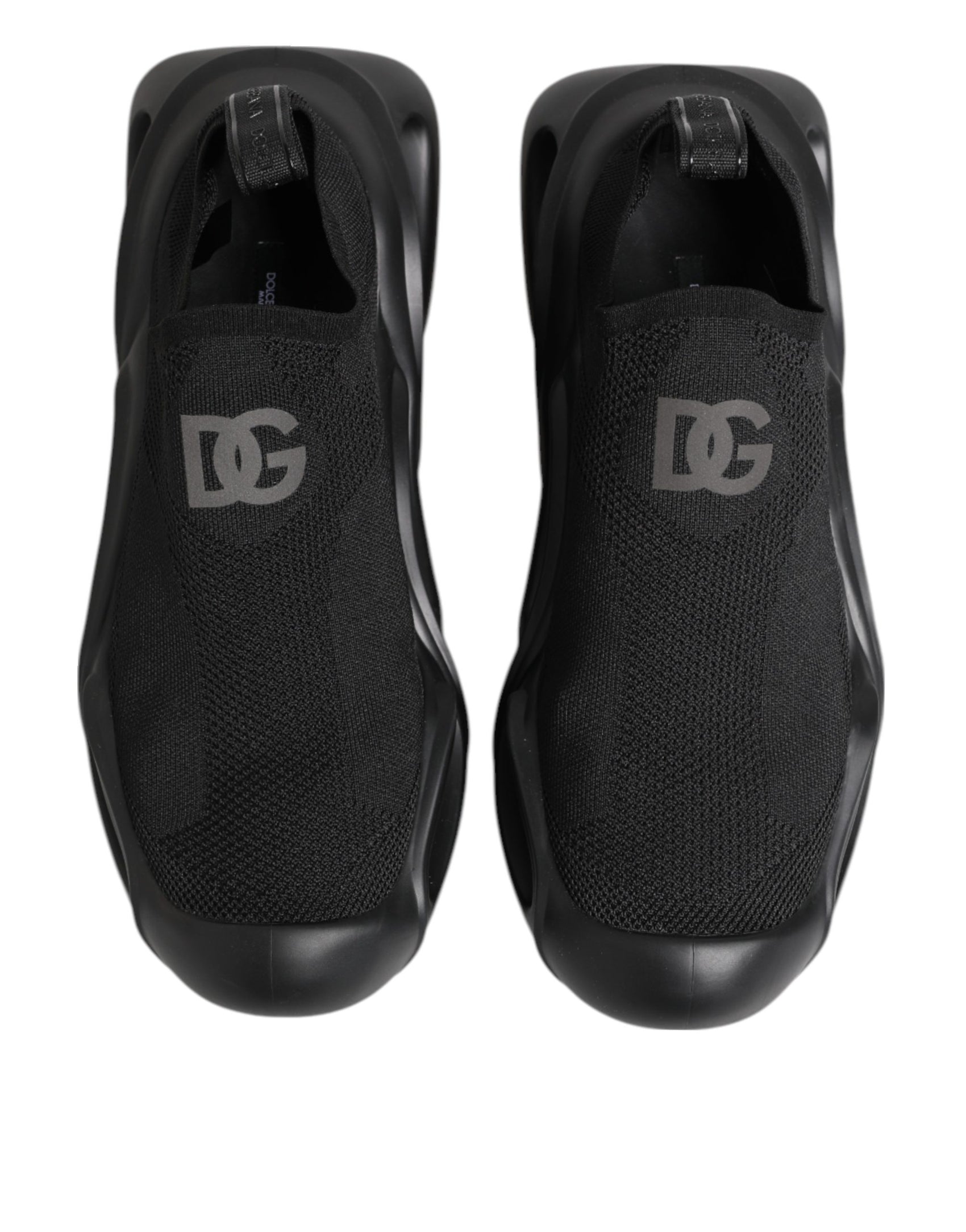 Dolce & Gabbana Black Slip On Wave Low Top Sneakers Shoes