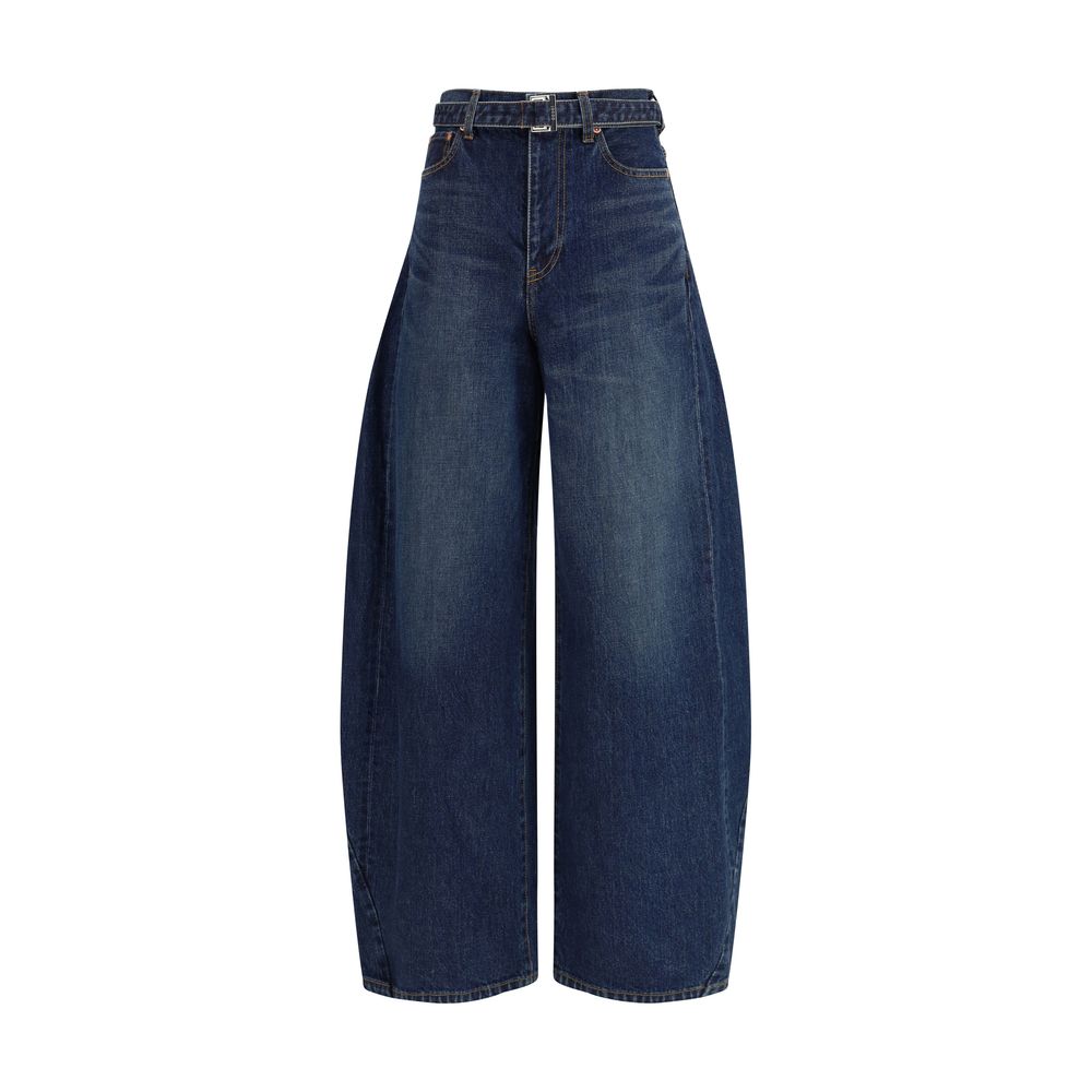 Sacai Blue Cotton Jeans Denim