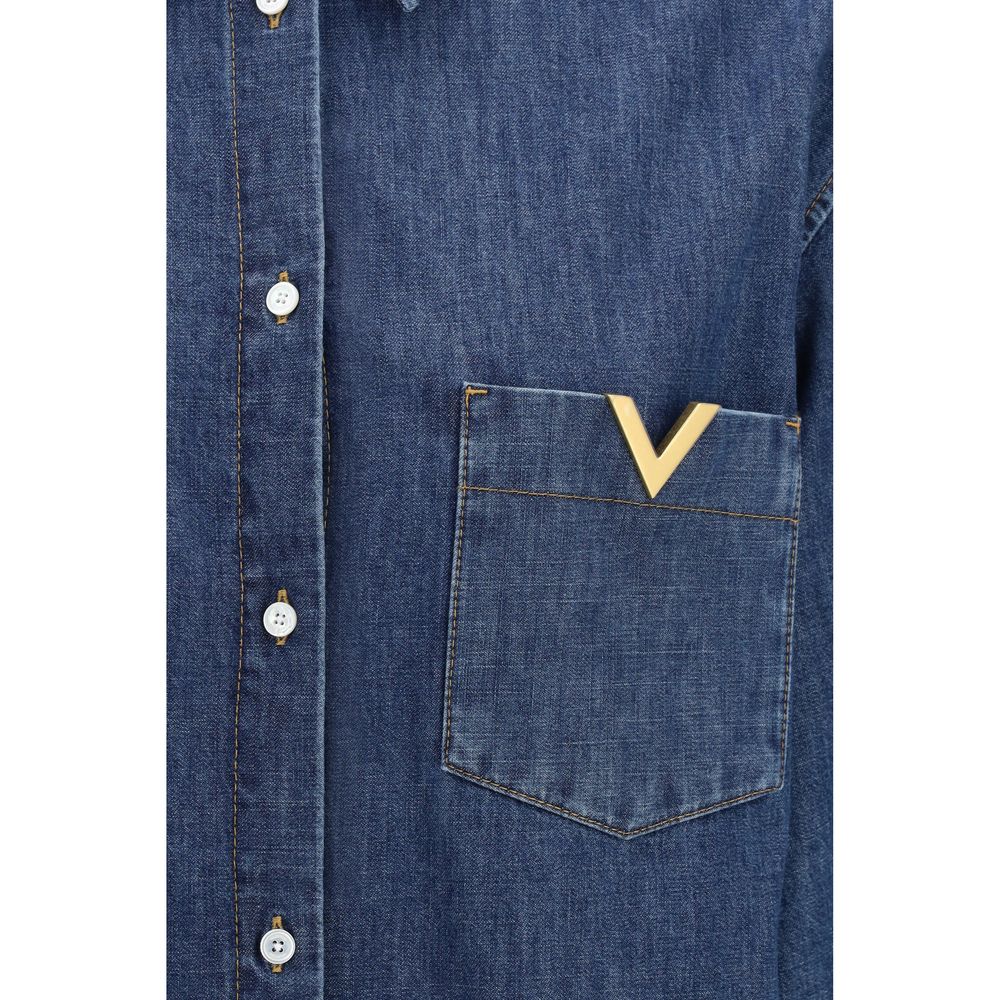 Valentino Blue Denim Shirt