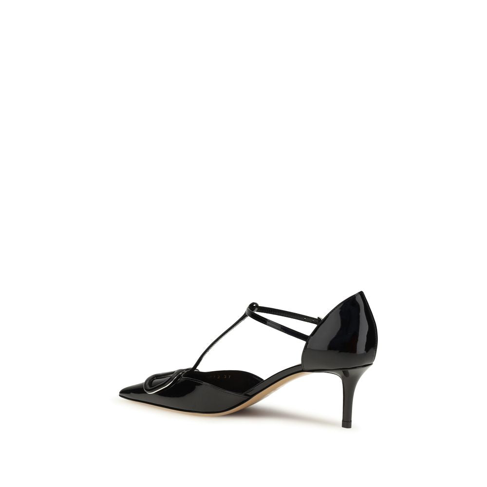 Valentino Garavani Black Calf Leather Bos Taurus Pumps