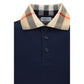 Burberry Blue Cotton Polo Shirt
