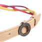 Costume National Multicolor Twisted Leather Circle Buckle Belt