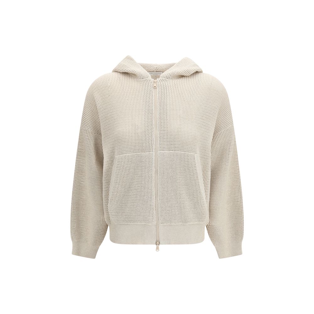 Brunello Cucinelli Beige Cotton Hoodie