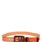 Miu Miu Orange PVC Waist Women Cintura Square Buckle Belt