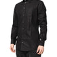 Dolce & Gabbana Black GOLD Cotton Collared Formal Dress Shirt