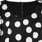 Dolce & Gabbana Black White Polka Dot Silk Sheath Midi Dress