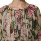 Dolce & Gabbana Multicolor Floral Silk Layered Maxi Dress
