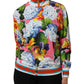 Dolce & Gabbana Multicolor Floral Print Zip Cardigan Jacket