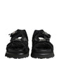 Dolce & Gabbana Black Logo Detailed Men Chunky Sandals Shoes