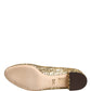 Dolce & Gabbana Gold Sequined Short Boots Stretch Shoes