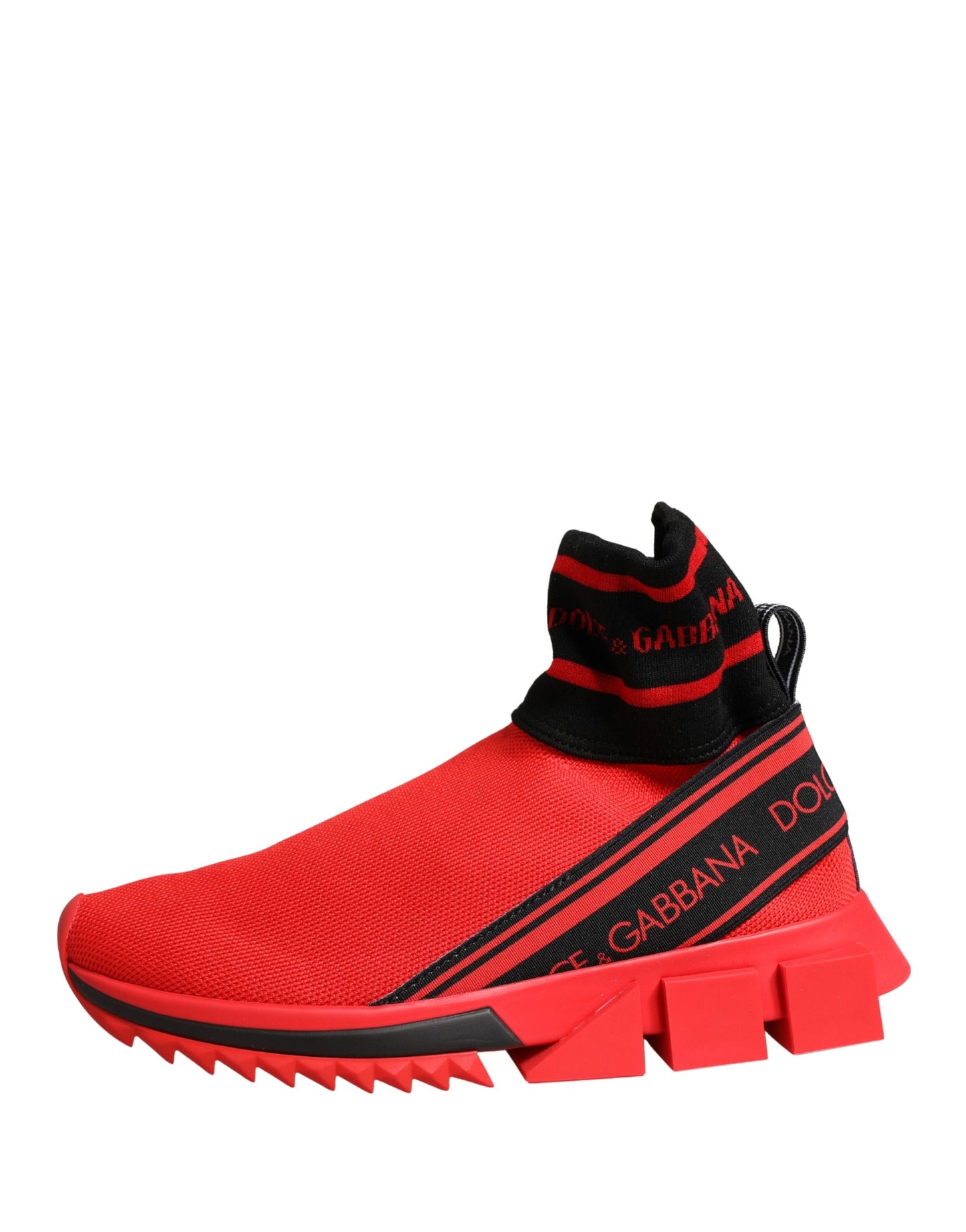 Dolce & Gabbana Red Black Sorrento Socks Sneakers Shoes