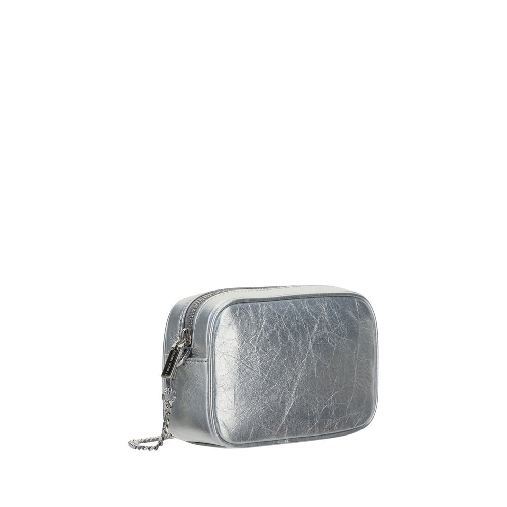Golden Goose Gray Calf Leather Bos Taurus Shoulder Bag