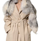 Dolce & Gabbana White Fox Fur Neck Wrap Warmer Winter Scarf