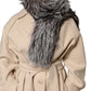 Dolce & Gabbana Gray Fox Fur Neck Wrap Warmer Winter Scarf