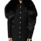 Dolce & Gabbana Black Fox Fur Neck Wrap Warmer Winter Scarf