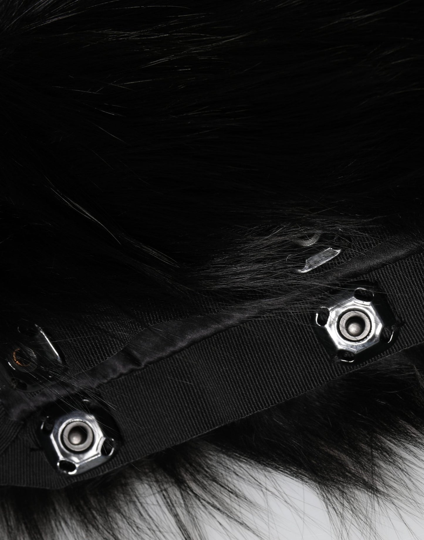 Dolce & Gabbana Black Fur Shoulder Collar Wrap Shawl Scarf