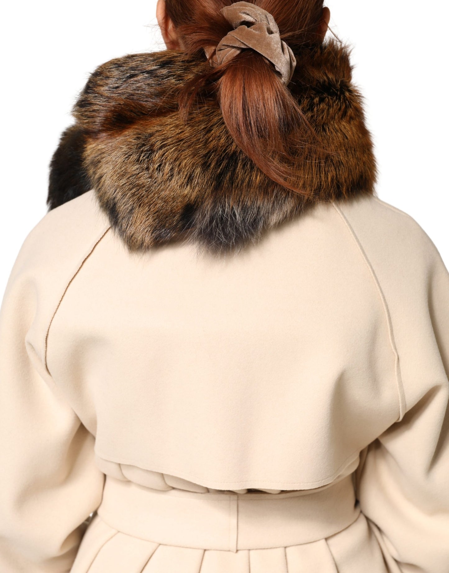 Dolce & Gabbana Brown Red Fox Fur Neck Warmer Winter Scarf