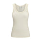 Forte_Forte Beige Wool Oves Aries Sleeveles T-Shirt