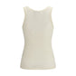 Forte_Forte Beige Wool Oves Aries Sleeveles T-Shirt