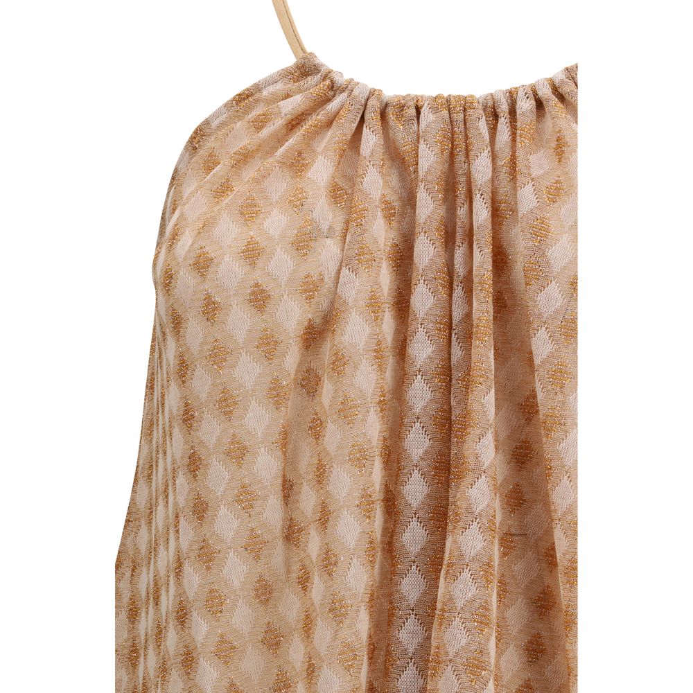 Forte_Forte Multicolor Viscose Sleeveles T-Shirt