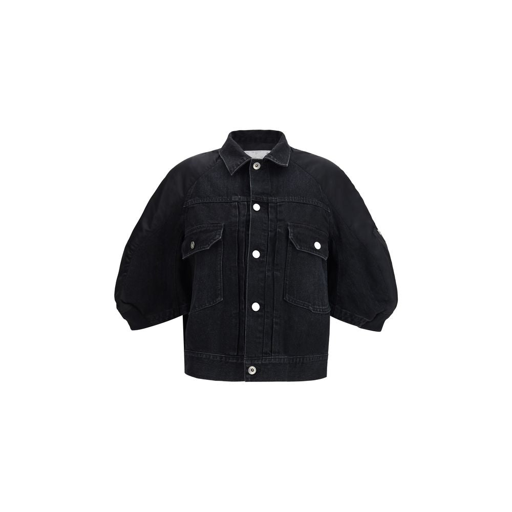Sacai Black Cotton Denim Jacket
