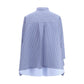 Sacai Blue Cotton Pattern Shirt