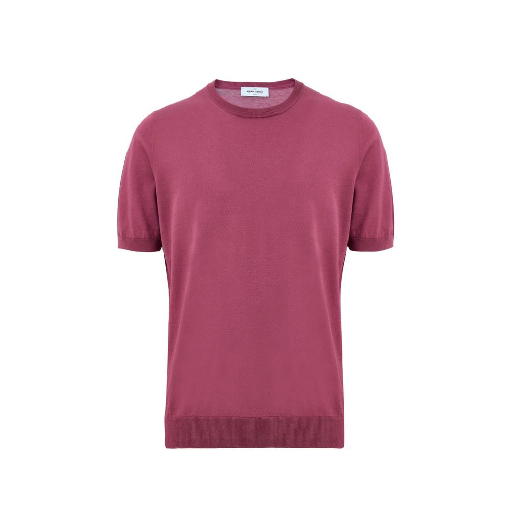 Gran Sasso Purple Cotton T-Shirt