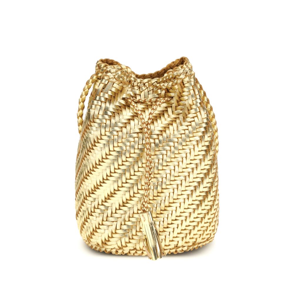 Dragon Diffusion Gold Buffalo Leather Backet Bag