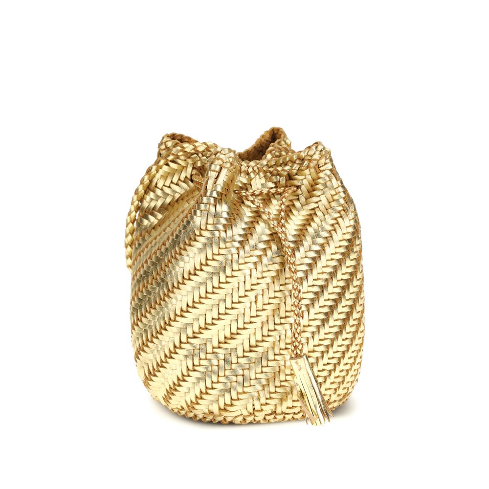 Dragon Diffusion Gold Buffalo Leather Backet Bag