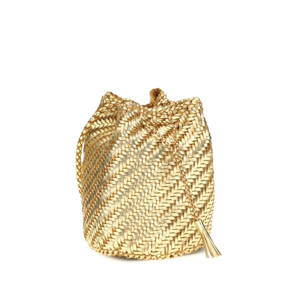 Dragon Diffusion Gold Buffalo Leather Backet Bag