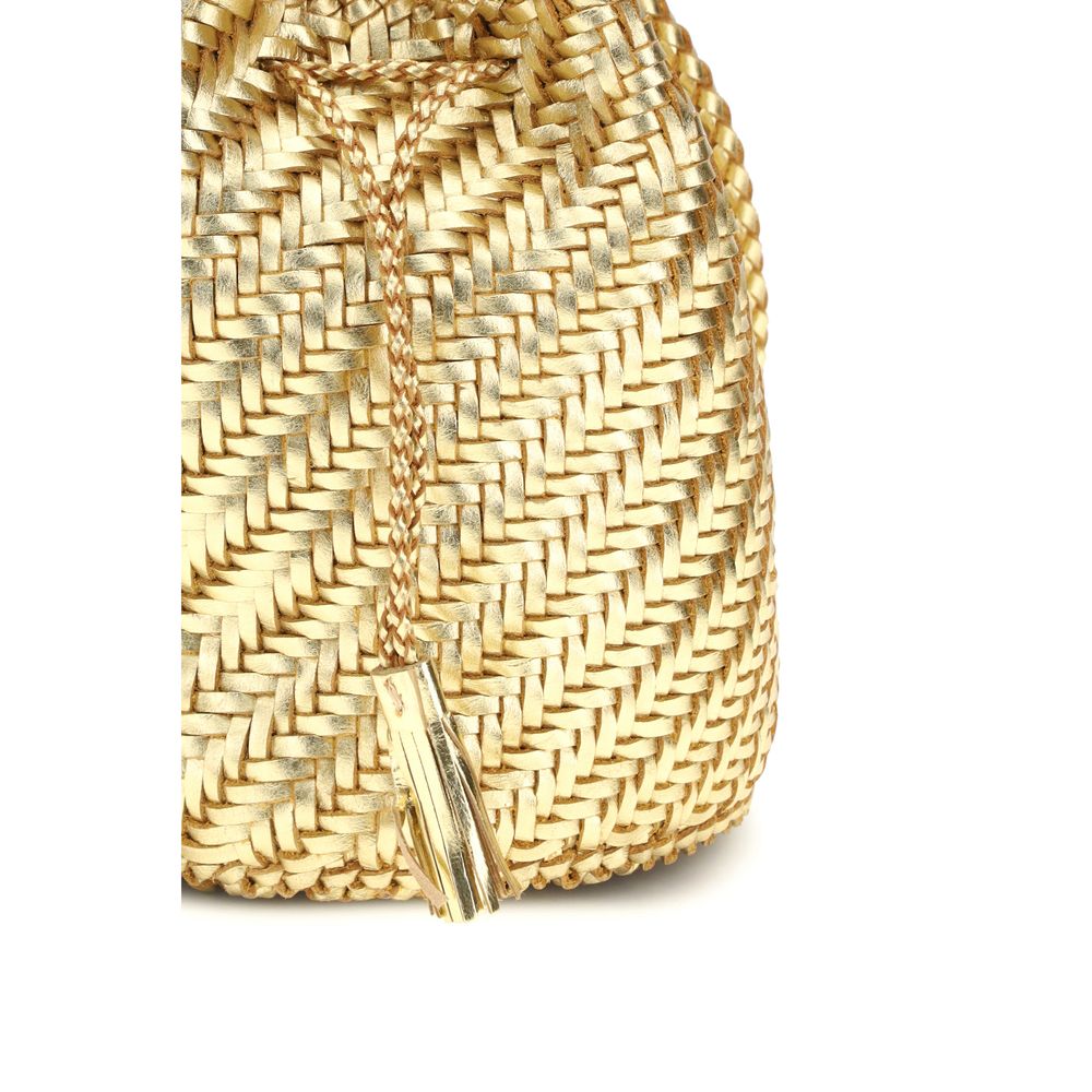 Dragon Diffusion Gold Buffalo Leather Backet Bag