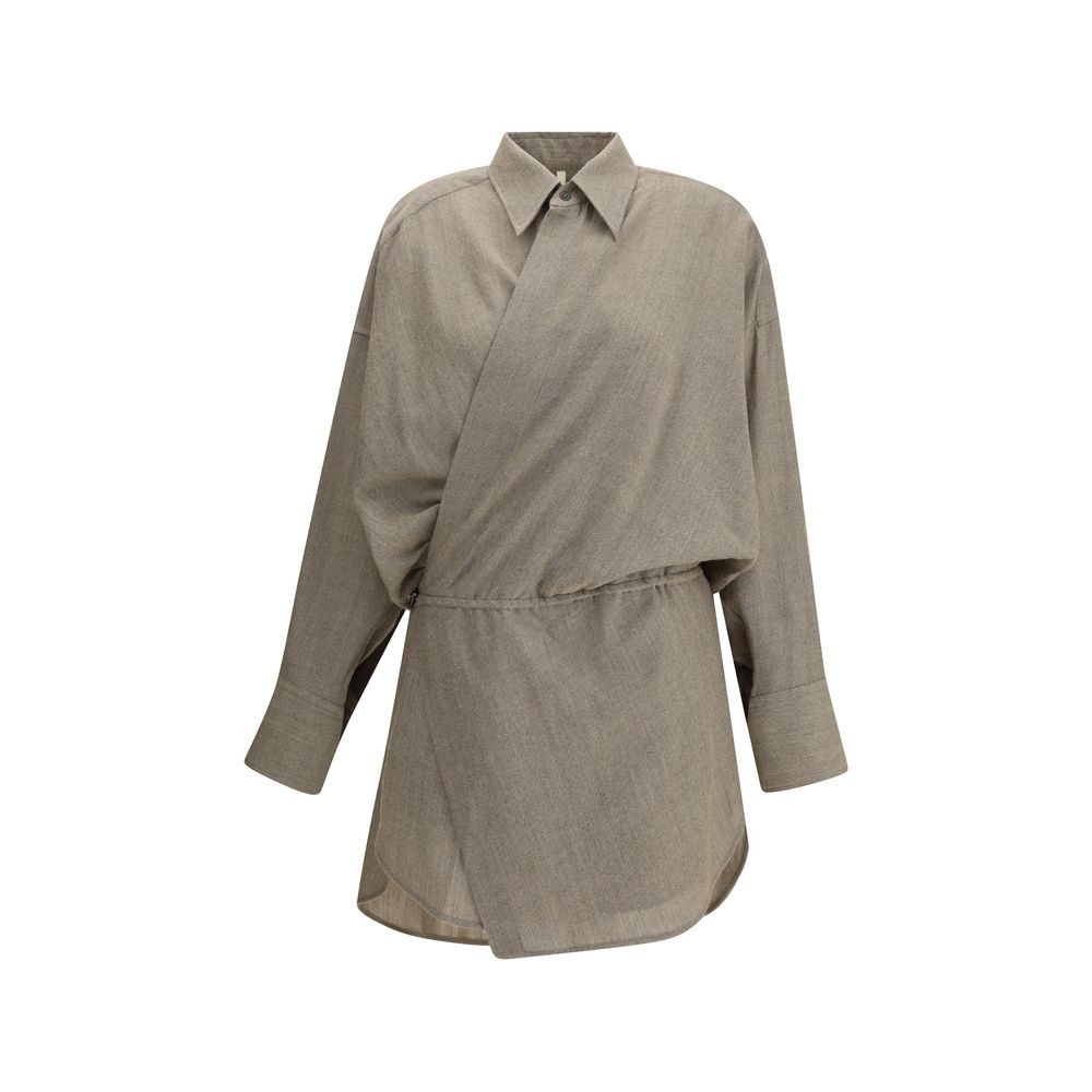 Petar Petrov Beige Fleece Wool Casual Dress