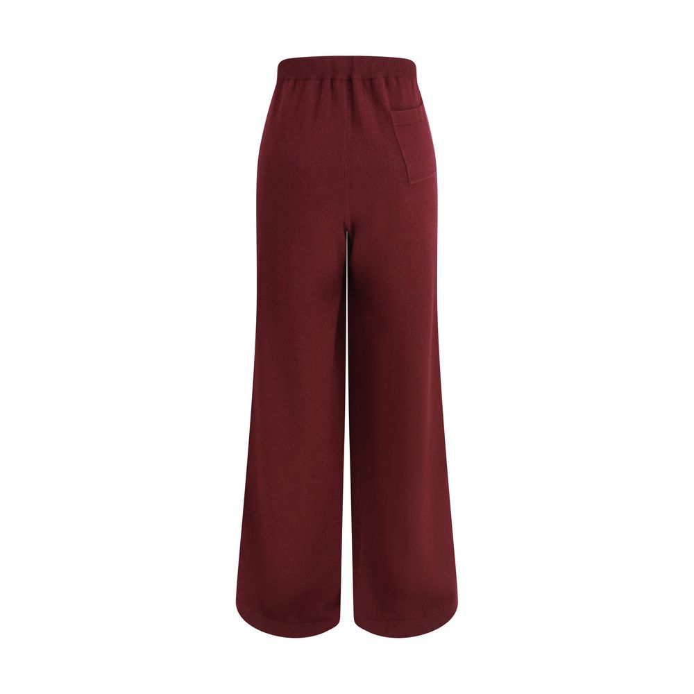 Brunello Cucinelli Bordeaux Wool Casual Pants