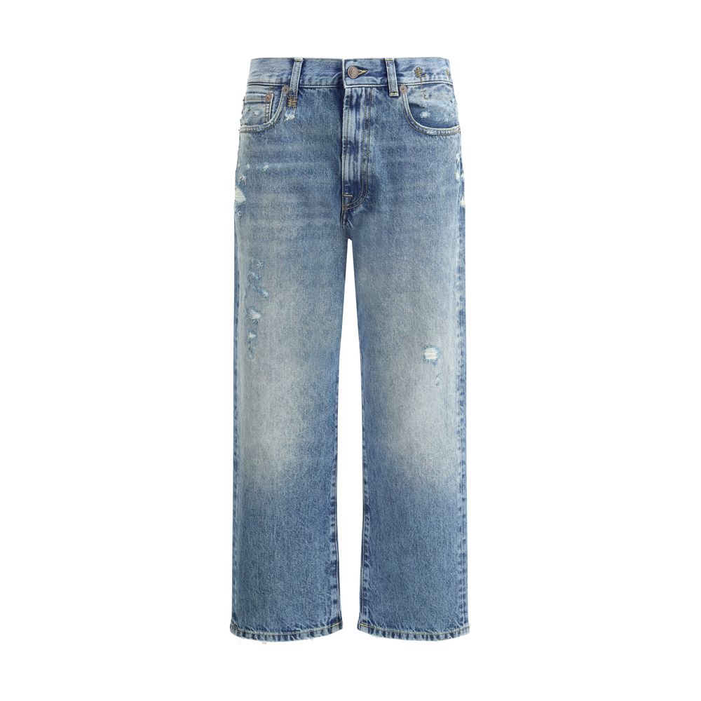 R13 Blue Cotton Boyfriend Jeans