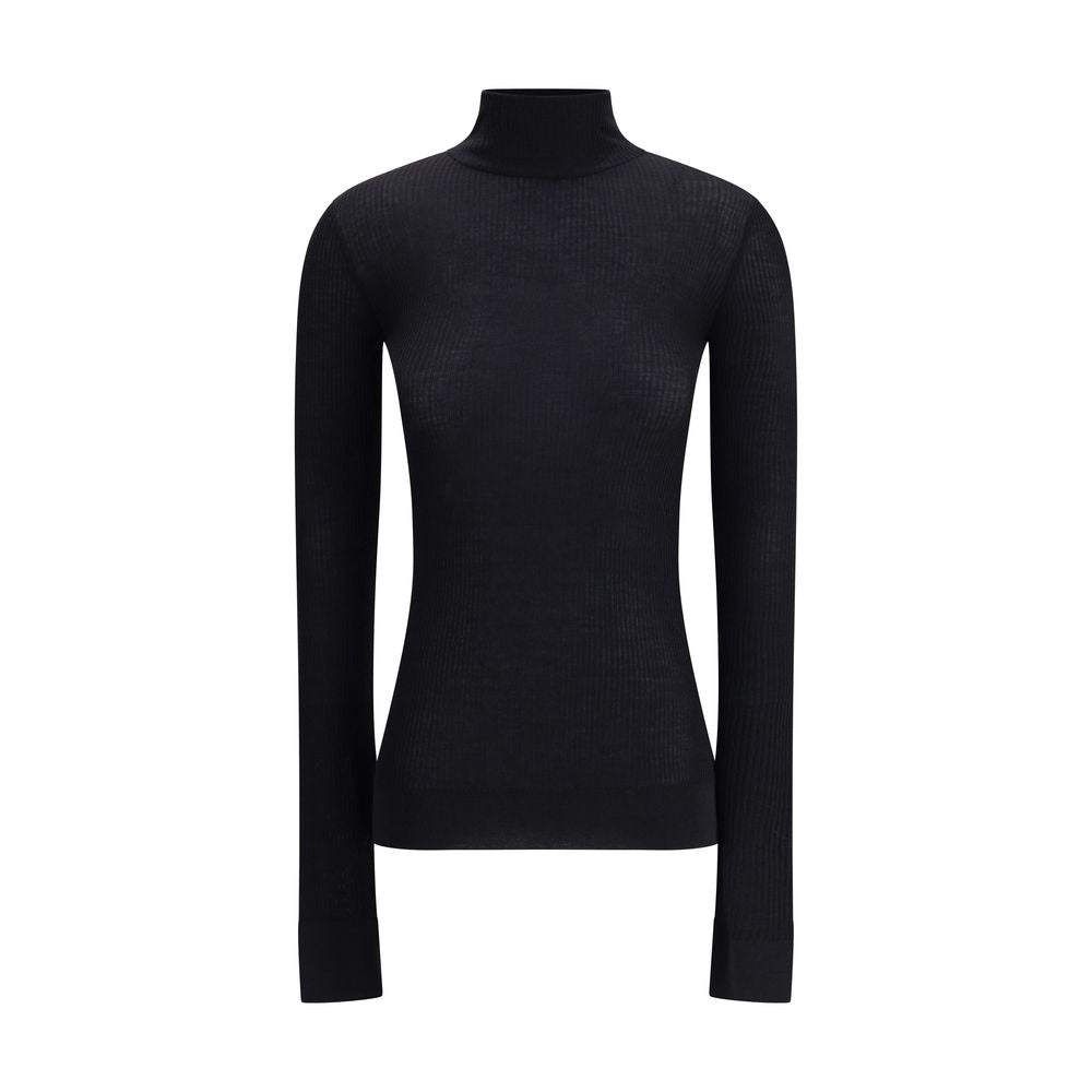 Lemaire Black Wool Turtleneck