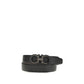 Ferragamo Black Calf Leather Bos Taurus Regular Belt